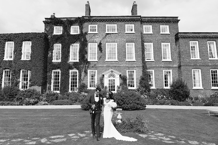 Stu & Becky in front of Delbury Hall
