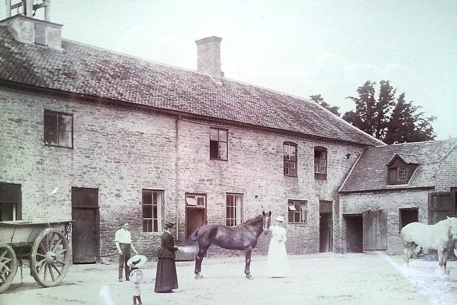 Old view coach house yard