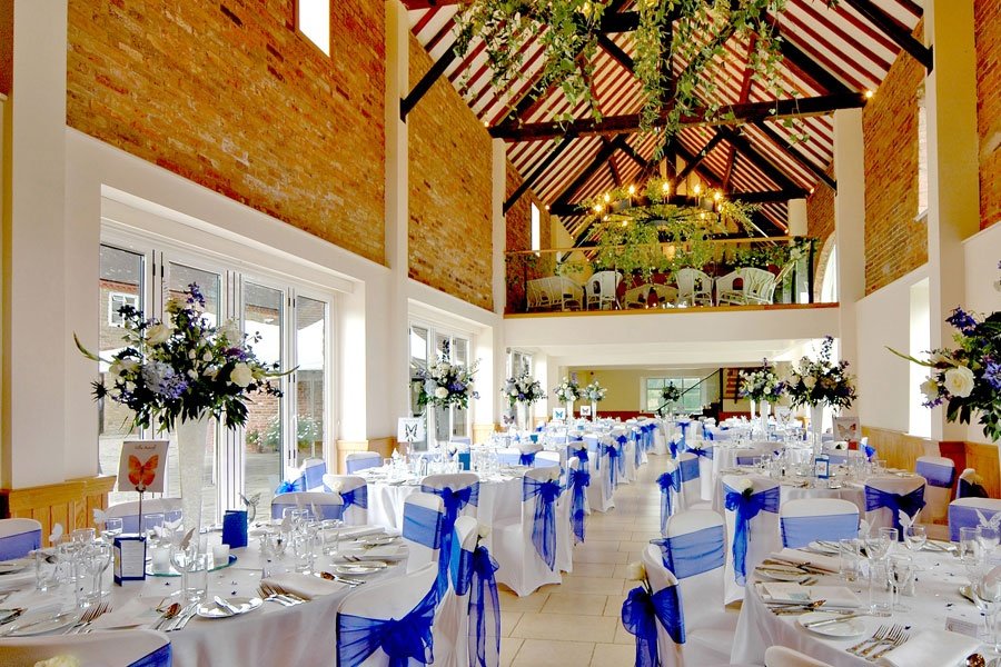 Inside decorated Shropshire wedding venue